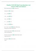 Hondros NUR 185 Final Exam Questions And Answers With Latest Quizzes