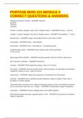 PORTAGE BIOD 101 MODULE 4 CORRECT QUESTIONS & ANSWERS