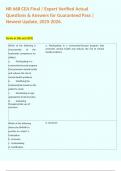 NR 668 CEA Final &sol; Expert Verified Actual Questions & Answers for Guaranteed Pass &vert; Newest Update&comma; 2025-2026&period; 