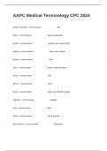 AAPC Medical Terminology CPC 2024 Practice Exam Questions And Answers Well Elaborated&period;