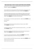 FNDH 600 PUBLIC HEALTH EXAM QUESTIONS AND ANSWERS