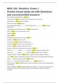 BIOL 241- Genetics- Exam 1 Purdue Actual study set with Questions and correct&sol;verified Answers