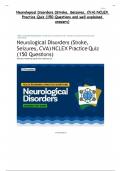 Neurological Disorders &lpar;Stroke&comma; Seizures&comma; CVA&rpar; NCLEX Practice Quiz &lpar;150 Questions and well explained answers&rpar;