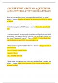 ARC RTE FIRST AID EXAM A QUESTIONS AND ANSWERS LATEST 2025-2026 UPDATE