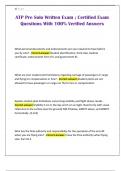 ATP Pre Solo Written Exam &semi; Certified Exam Questions With 100&percnt; Verified Answers
