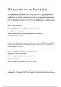 CEA advanced Nursing Practice Quiz questions with actual answers &lbrace;100&percnt; correct&rcub; rated a&plus; 100&percnt; distinction guarantee&period;