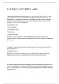 CEA Prep Full Practice Exam questions with actual answers &lbrace;100&percnt; correct&rcub; rated a&plus; 100&percnt; distinction guarantee&period;