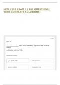 HCM 2110 EXAM 3 &vert; 167 QUESTIONS &vert; WITH COMPLETE SOLUTIONS&excl;&excl;