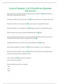 General Chemistry 2 ACS Final Review Questions And Answers
