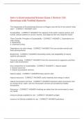 Intro to Environmental Science Exam 1 Review 126 Questions with Verified Answers&comma;100&percnt;CORRECT
