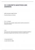 ICC CONCRETE QUESTIONS WITH ACTUAL ANSWERS &lbrace;100&percnt; CORRECT&rcub; RATED A&plus; 100&percnt; DISTINCTION GUARANTEE&period;