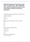 RVIA RV Registered Technician Test - FULL Practice Test - &lpar;2017 DACUM&rpar; - with newly developed questions and new answer choices to previous questions&period;