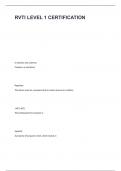 RVTI LEVEL 1 CERTIFICATION QUESTIONS WITH ACTUAL ANSWERS &lbrace;100&percnt; CORRECT&rcub; RATED A&plus; 100&percnt; DISTINCTION GUARANTEE&period;