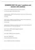 HONDROS NUR 163 exam 1 questions and answers with solutions&period;