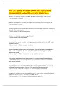 NYS EMT STATE WRITTEN EXAM 2025 QUESTIONS AND CORRECT ANSWERS ALREADY GRADED A&plus;&period;