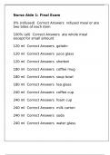 Nurse Aide 1&colon; Final Exam