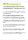PA -D487 questions and answers