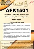 AFK1501 Werkopdrag 3 PORTFOLIO &lpar;COMPLETE ANSWERS&rpar; Semester 1 2025 - DUE 23 May 2025