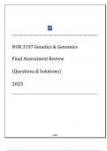 NUR 3197 Genetics & Genomics - Final Assessment Review - UF 2025&period;