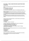 HLTH 305 - FINAL EXAM REVIEW QUESTIONS AND ANSWERS