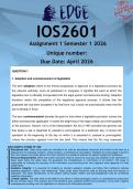 IOS2601 Assignment 1 &lpar;ANSWERS&rpar; Semester 1 2026 - DISTINCTION GUARANTEED