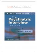 Test Bank For The Psychiatric Interview 5th Edition&lpar; Daniel J&period; Carlat &comma; 2025&rpar; All Chapters 1-34&vert; Newest Edition