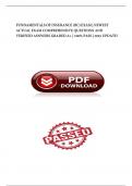 FUNDAMENTALS OF INSURANCE &lpar;BC&rpar; EXAM &vert; NEWEST ACTUAL EXAM COMPREHENSIVE QUESTIONS AND VERIFIED ASNWERS GRADED A&plus; &vert; 100&percnt; PASS &vert; 2025 UPDATE&excl;
