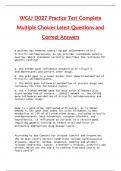 Western Governors University &lpar;WGU&rpar; &ndash; D027 Practice Test &vert; Complete Multiple Choice Questions &vert; Latest Questions and Correct Answers