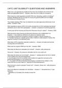 LIHTC UNIT ELIGIBILITY QUESTIONS AND ANSWERS
