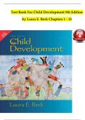 Test Bank For Child Development 9th Edition by Laura E&period; Berk   All Chapters 1 - 15  Fully Covered With Questions And 100&percnt; Verified Solutions&period;