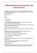 HROB 3030 Midterm Exam Questions And Correct Answers&period;