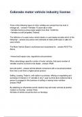 Colorado motor vehicle Questions with Answers &lpar;100&percnt; Correct&rpar; Grade A&plus;&period;