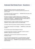 Colorado Real Estate Exam Questions with Answers &lpar;100&percnt; Correct&rpar; Grade A&plus;&period;