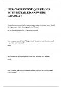 IMSA WORKZONE QUESTIONS WITH DETAILED ANSWERS GRADE A&plus;