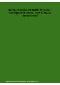  Comprehensive Pediatric Nursing Development Risks Pain and Abuse Study Guide 2026&sol;2027 Pediatric Exam Prep&comma; Practice Questions&comma; Answers&comma; Rationales and Clinical Review