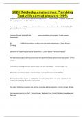 2023 Kentucky Journeyman Plumbing Test with correct answers 100&percnt;