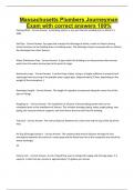 Massachusetts Plumbers Journeyman Exam with correct answers 100&percnt;