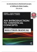 Solution Manual - An Introduction to Statistical Concepts&comma; 4th Edition by Hahs-Vaughn & Lomax&comma; All 20 Chapters Covered&comma; Verified Latest Edition
