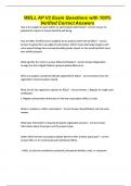 WELL AP V2 Exam Questions with 100&percnt; Verified Correct Answers