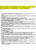 RETA CARO EXAM PRACTICE TEST&vert;&vert; 90 ACTUAL QUESTIONS & ANSWERS &vert;&vert; 2025 UPDATE&period;