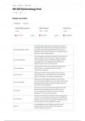 NR-503 Epidemiology final QUESTIONS AND VERIFIED CORRECT ANSWERS &period;