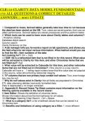 CLR110 CLARITY DATA MODEL FUNDAMENTALS&vert;&vert; 173 ALL QUESTIONS & CORRECT DETAILED ANSWERS&vert;&vert; 2025 UPDATE