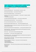 CRST 290 FINAL EXAM STUDY GUIDE WITH ALL CORRECT & VERIFIED ANSWERS