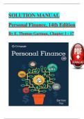 Personal Finance &lpar;14th Edition&rpar; &ndash; E&period; Thomas Garman &ndash; Complete Solution Manual for Chapters 1&ndash;17