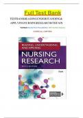 Test Bank For Reading&comma; Understanding&comma; and Applying Nursing Research 6th Edition by James A&period; Fain&vert; 9781719641821&vert; All Chapters 1-15&vert; LATEST