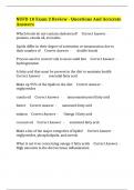 NUFD 10 Exam 2 Review - Questions And Accurate Answers