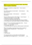 NUFD 10-01 Final Exam Study Guide&colon; Questions With Complete Solutions