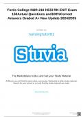 Fortis College NUR 210 HESI RN EXIT Exam 150Actual Questions and100&percnt;Correct Answers Graded A&plus; New Update 2025&sol;2026&comma;&period;