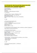 PA PSYCHIATRY EOR EVALUATION EXAM 2025&sol;2026 QUESTIONS WITH ANSWERS MARKED A&plus;