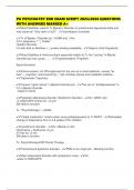 PA PSYCHIATRY EOR EXAM SCRIPT 2025&sol;2026 QUESTIONS WITH ANSWERS MARKED A&plus;